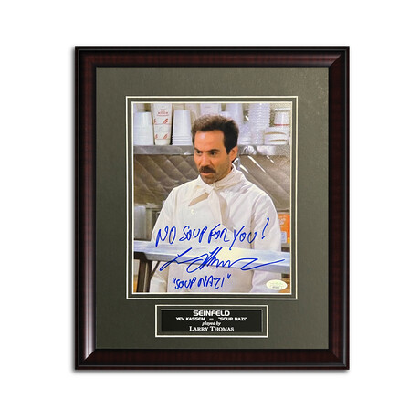 Larry Thomas // Seinfeld // Autographed Photograph + Framed +  Inscriptions Ver. 2