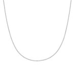 Solid 14K White Gold 1.5MM Thick Venetian Box Link Chain Necklace (18")