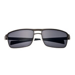 Taurus Polarized Sunglasses // Titanium // Gunmetal Frame + Black Lens