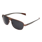 Hardwell Polarized Sunglasses // Brown Frame + Black Lens