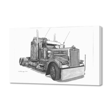 Redbubble Kenworth W900 (12"H x 8"W x 0.75"D)