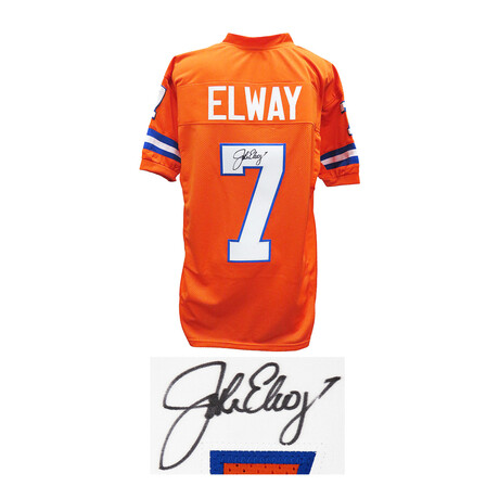 John Elway // Signed Orange Crush Custom Football Jersey