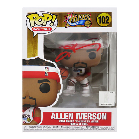 Allen Iverson // Philadelphia 76ers // Signed NBA Funko Pop Doll #102
