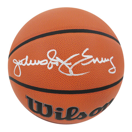 Julius "Dr. J' Erving // Signed Wilson Indoor/Outdoor NBA Basketball