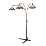 Natural Mica 86" 3-Light Arc Lamp // Dimmer Switch