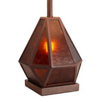 Artifact 22" Natural Mica Table Lamp // 4-Way Rotary Switch // Charcoal Gray + Gunmetal