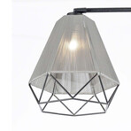 Polygon 88" 3-Light Arc Lamp // Brushed Nickel + Matte Black