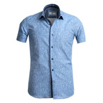 Brian Short Sleeve Button Up Shirt // Denim Blue (S)