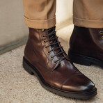 Oakridge Tall Cap Toe Boot // Chestnut (US: 10.5)