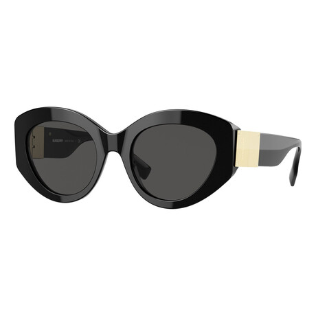 Women's Fashion BE4361F-300187-51 Sunglasses // Black + Dark Gray