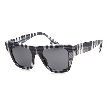 Men's Ernest BE4360-399487 Sunglasses // Checker White-Black + Dark Gray