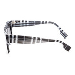 Burberry // Men's Ernest BE4360-399487 Sunglasses // Checker White-Black + Dark Gray