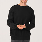Jake Waffle Crew Sweatshirt // Black (Small)