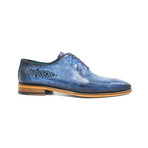 Abstract Psychedelic Derby Shoe // Blue + Multi (Euro: 44)