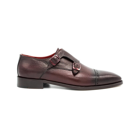 Classic Buckled Dress Shoe // Claret Red (Euro: 40)