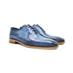 Abstract Psychedelic Derby Shoe // Blue + Multi (Euro: 45)