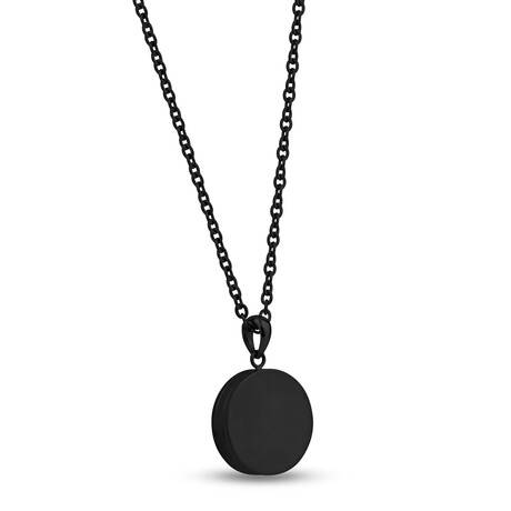 Medallion Cremation Pendant // Black // 24"