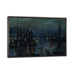 The Port of Le Havre, Night Effect (Le Port de Havre, effet du Nuit), 1873  by Claude Monet (18"H x 26"W x 0.75"D)