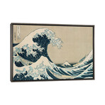 The Great Wave of Kanagawa, from the series '36 Views of Mt. Fuji'  by Katsushika Hokusai (18"H x 26"W x 0.75"D)