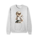 Karate Sloth Sweatshirt // Gray (X-Small)