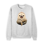 Sloth Barber Sweatshirt // Gray (X-Small)