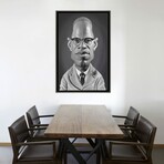 Malcolm X by Rob Snow (26"H x 18"W x 0.75"D)