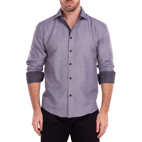 Casablanca Long Sleeve Button Up Shirt // Black (XS)