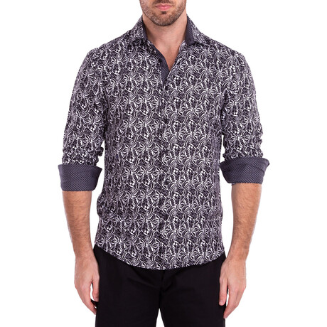 Weekend Getaway Long Sleeve Button Up Shirt // Black (XS)
