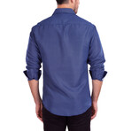 I Only Fly Private Long Sleeve Button Up Shirt // Navy (M)