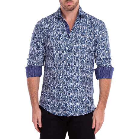 Weekend Getaway Long Sleeve Button Up Shirt // Blue (XS)