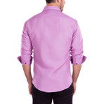 I Only Fly Private Long Sleeve Button Up Shirt // Pink (XL)
