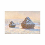 Wheatstacks, Snow Effect, Morning (1891) by Claude Monet (15"H x 18"W x 2"D)