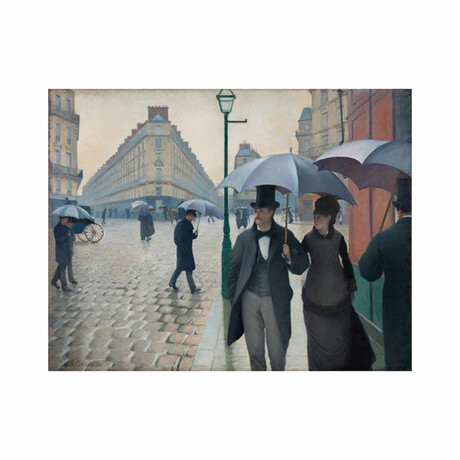 Paris Street; Rainy Day by Gustave Caillebotte (15"H x 18"W x 2"D)