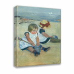 Children Playing on the Beach (1884) by Mary Cassatt (15"H x 18"W x 2"D)