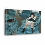 Little Girl in a Blue Armchair (1878) by Mary Cassatt (15"H x 18"W x 2"D)