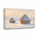 Wheatstacks, Snow Effect, Morning (1891) by Claude Monet (15"H x 18"W x 2"D)