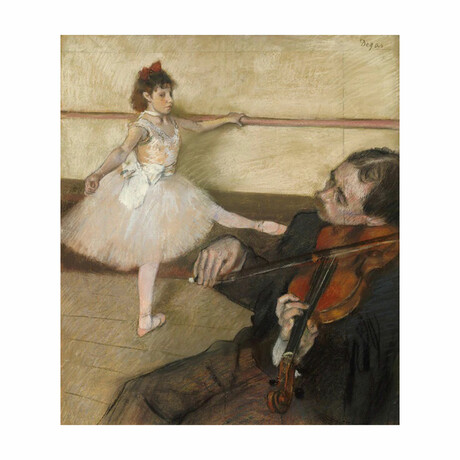 The Dance Lesson (ca. 1879) by Edgar Degas (15"H x 18"W x 2"D)