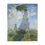 Woman with a Parasol - Madame Monet and Her Son (1875) by Claude Monet (15"H x 18"W x 2"D)