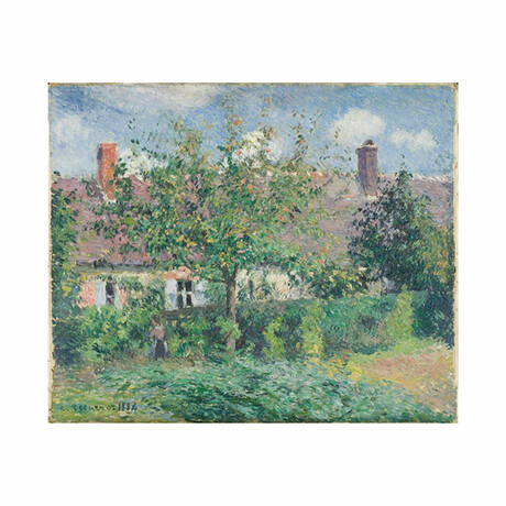 Peasant House at Eragny (1884) by Camille Pissarro (15"H x 18"W x 2"D)