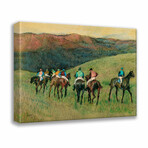 Racehorses in a Landscape by Edgar Degas (15"H x 18"W x 2"D)