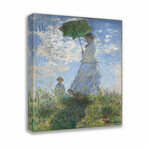 Woman with a Parasol - Madame Monet and Her Son (1875) by Claude Monet (15"H x 18"W x 2"D)