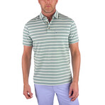 Airotec® Performance Jersey Sailor Stripe Polo // Chinois Green (L)