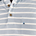 Airotec® Performance Jersey Sailor Stripe Polo // Blue Fog (L)