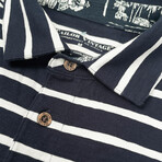 Airotec® Performance Jersey Sailor Stripe Polo // Navy Blazer (M)