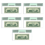 1969-C $20 Small Size Federal Reserve Note // Sequential Set of 5 // PCGS Certified