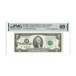 1995 $2 Federal Reserve Note // Autographed by U.S. Treasurer Mary Ellen Withrow // PMG Certified Superb Gem Uncirculated 69 EPQ