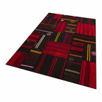 Patchwork Hand Woven Anatolian Kilim Rug // Red // 5.5' x 7.8'
