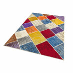 Patchwork Hand Woven Rug // Multicolor // 5.25' x 7.5'