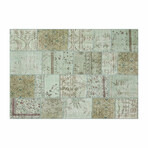 Patchwork Hand Woven Rug // Green // 4' x 6'