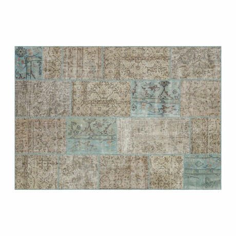 Patchwork Hand Woven Rug I // Gray // 4' x 6'